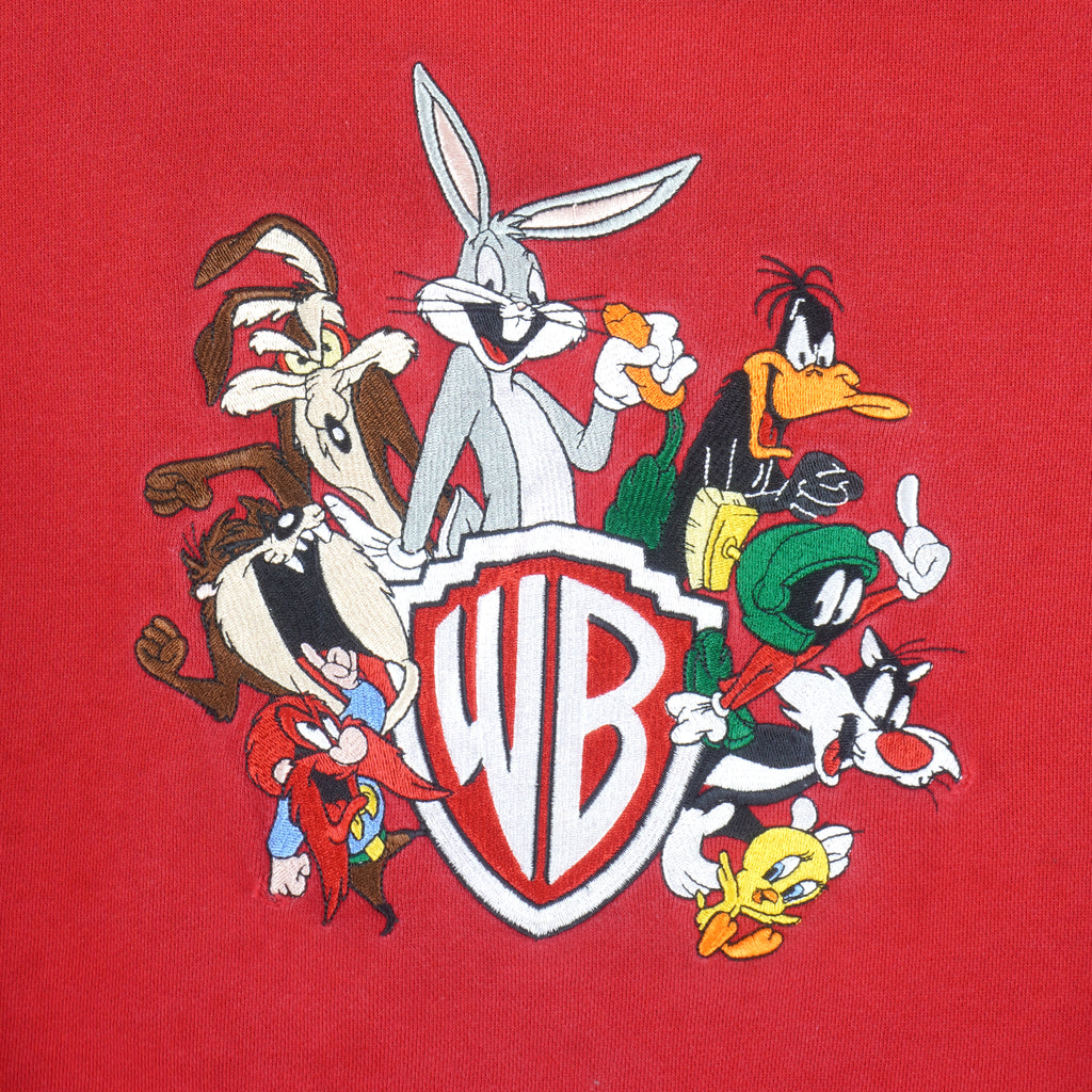 Looney Tunes - WB Embroidered Crew Neck Sweatshirt 1990s X-Large Vintage Retro