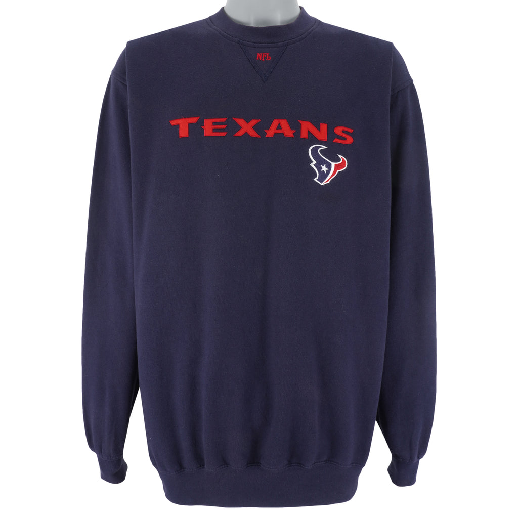 NFL - Houston Texans Embroidered Crew Neck Sweatshirt 1990s X-Large Vintage Retro Football