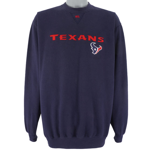 NFL, Shirts, Vintage Houston Texans Sweatshirt Adult Size Large Blue Crewneck  Nfl Football