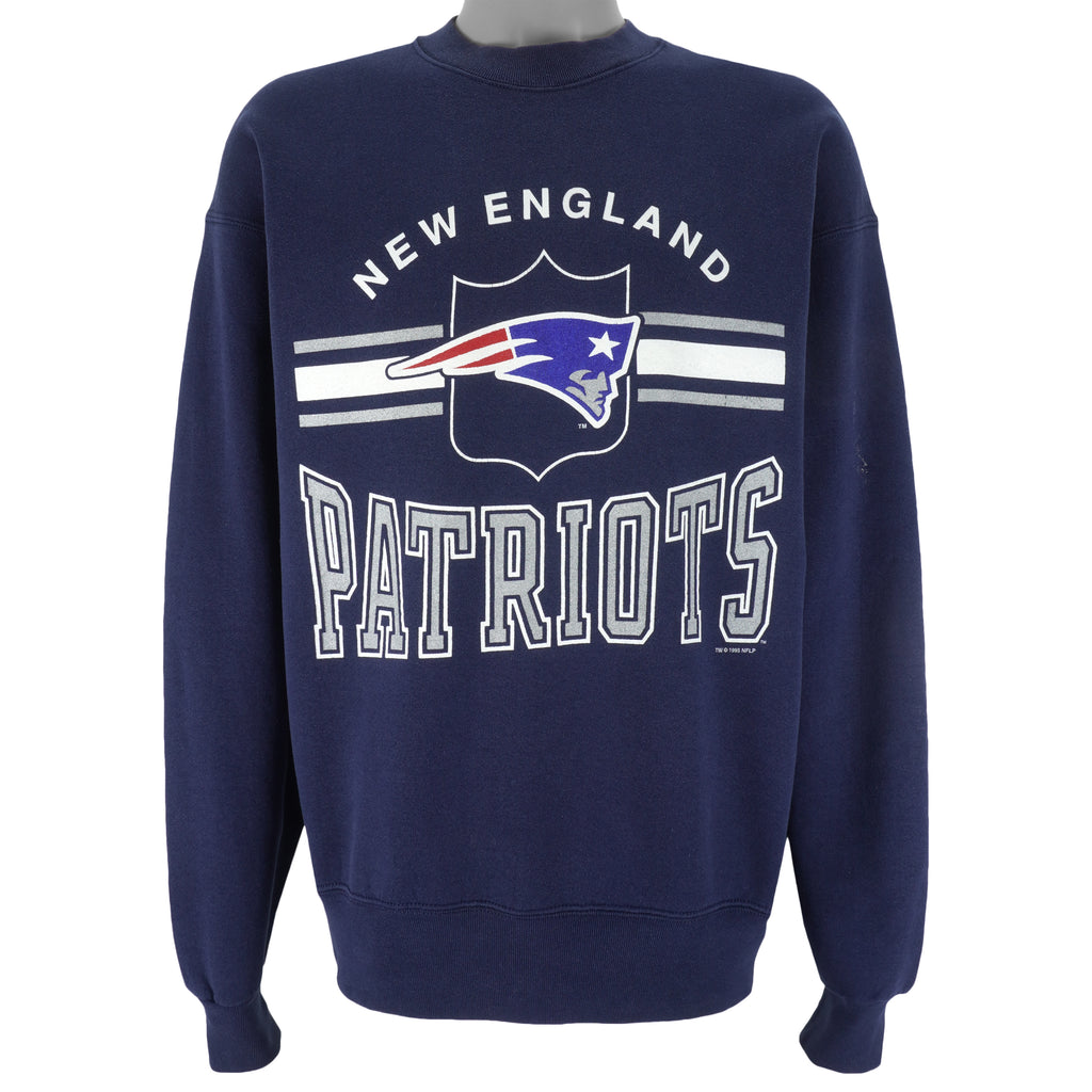 NFL (Salem) - New England Patriots Crew Neck Sweatshirt 1990s X-Large Vintage Retro Football