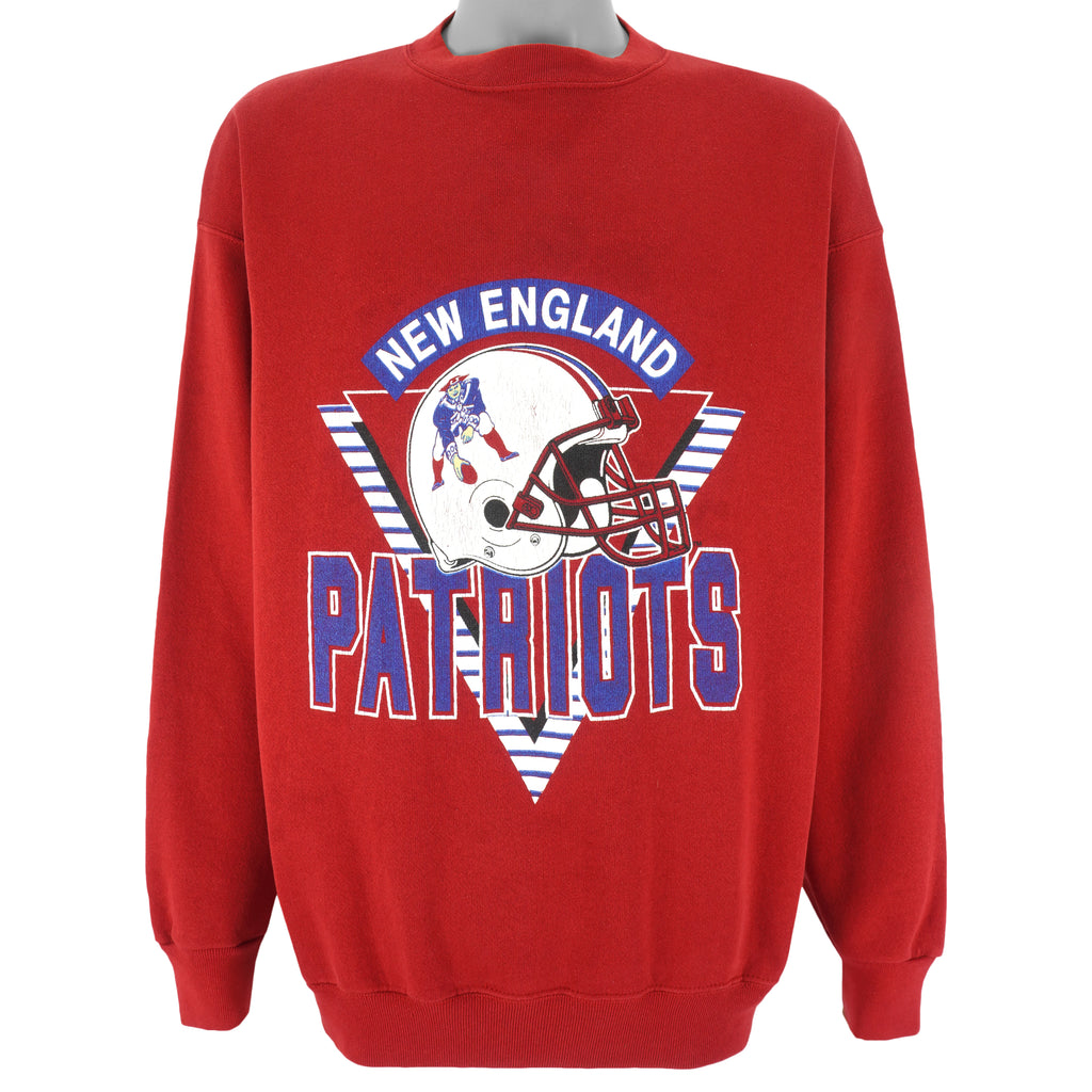 NFL (Trench) - New England Patriots Crew Neck Sweatshirt 1990s XX-Large Vintage Retro Football