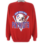 NFL (Trench) - New England Patriots Helmet Crew Neck Sweatshirt 1990s XX-Large