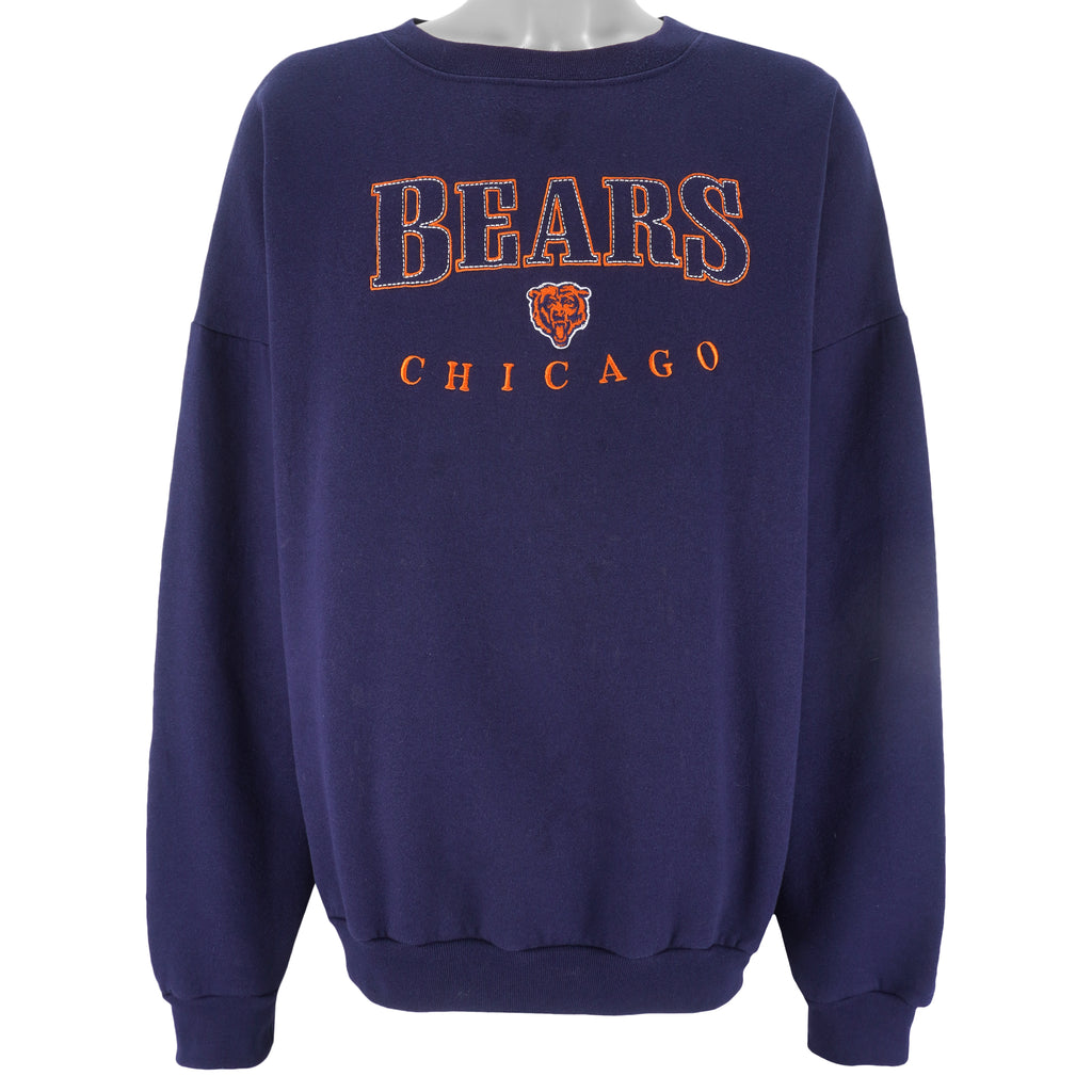 NFL (Logo Athletic) - Chicago Bears Embroidered Sweatshirt 1990s XX-Large Vintage Retro Football