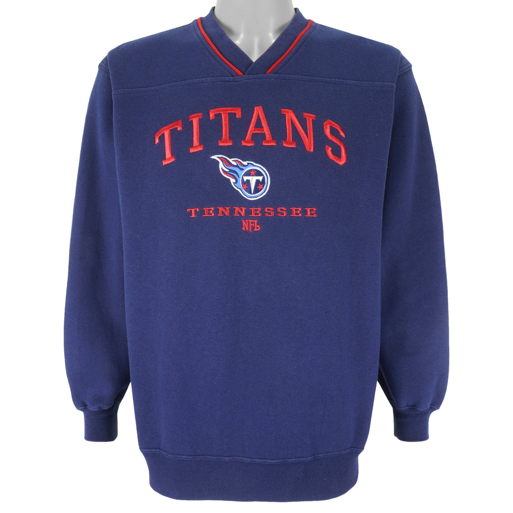 NFL - Tennessee Titans Embroidered Crew Neck Sweatshirt 1990s Large Vintage Retro Football