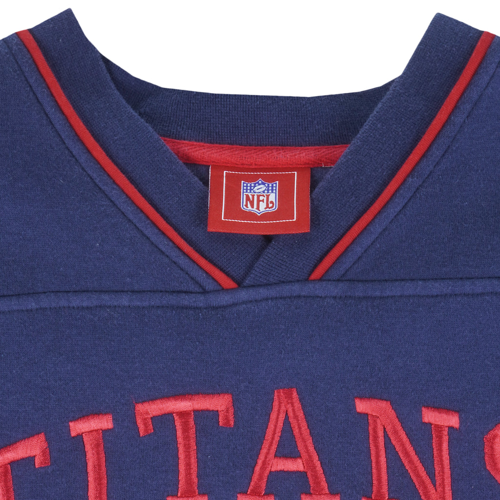 NFL - Tennessee Titans Embroidered Crew Neck Sweatshirt 1990s Large Vintage Retro Football