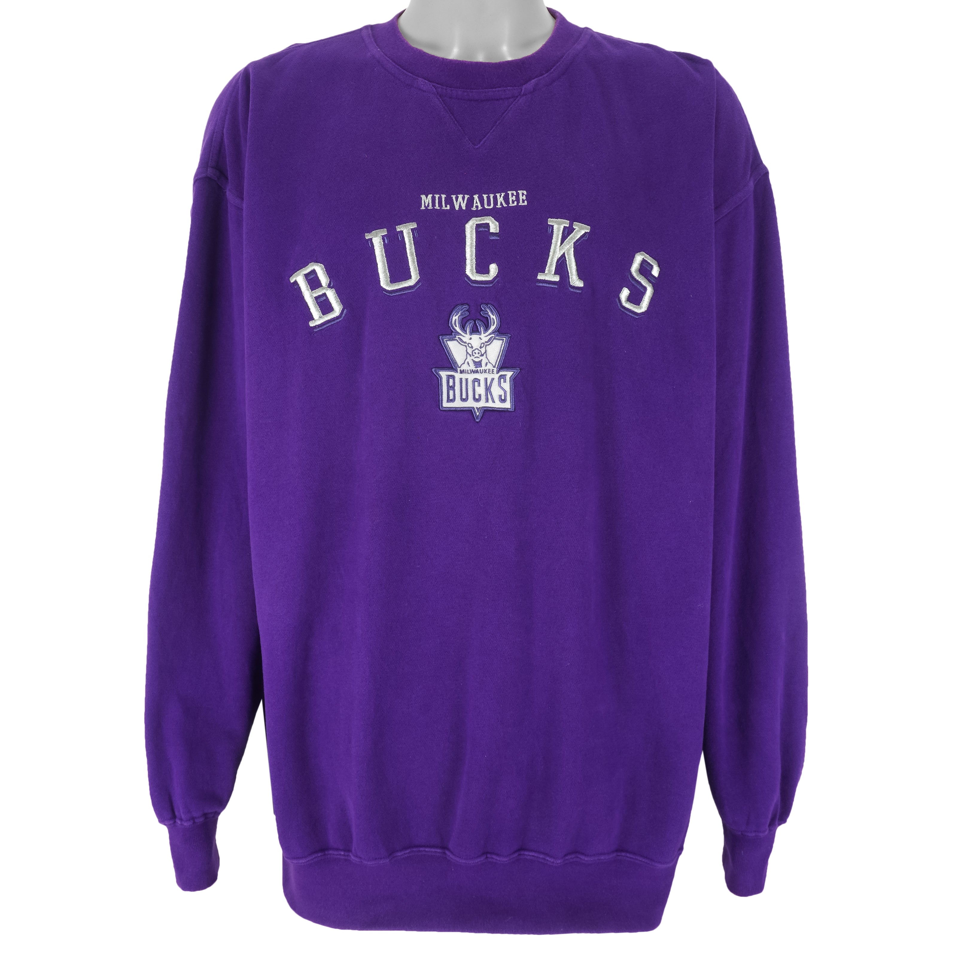 Vintage Milwaukee Bucks Crewneck NBA Basketball Sweater Sweatshirt Size  Large
