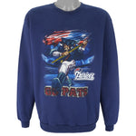 NFL - New England Patriots Go Pats Crew Neck Sweatshirt 2000s Large