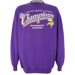 NFL (Logo Athletic) - Minnesota Vikings Champions Crew Neck Sweatshirt 1998 X-Large