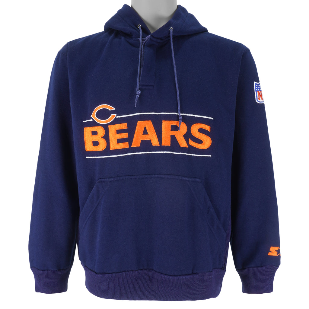 Starter - Chicago Bears Hoodie Sweatshirt 1990s Medium