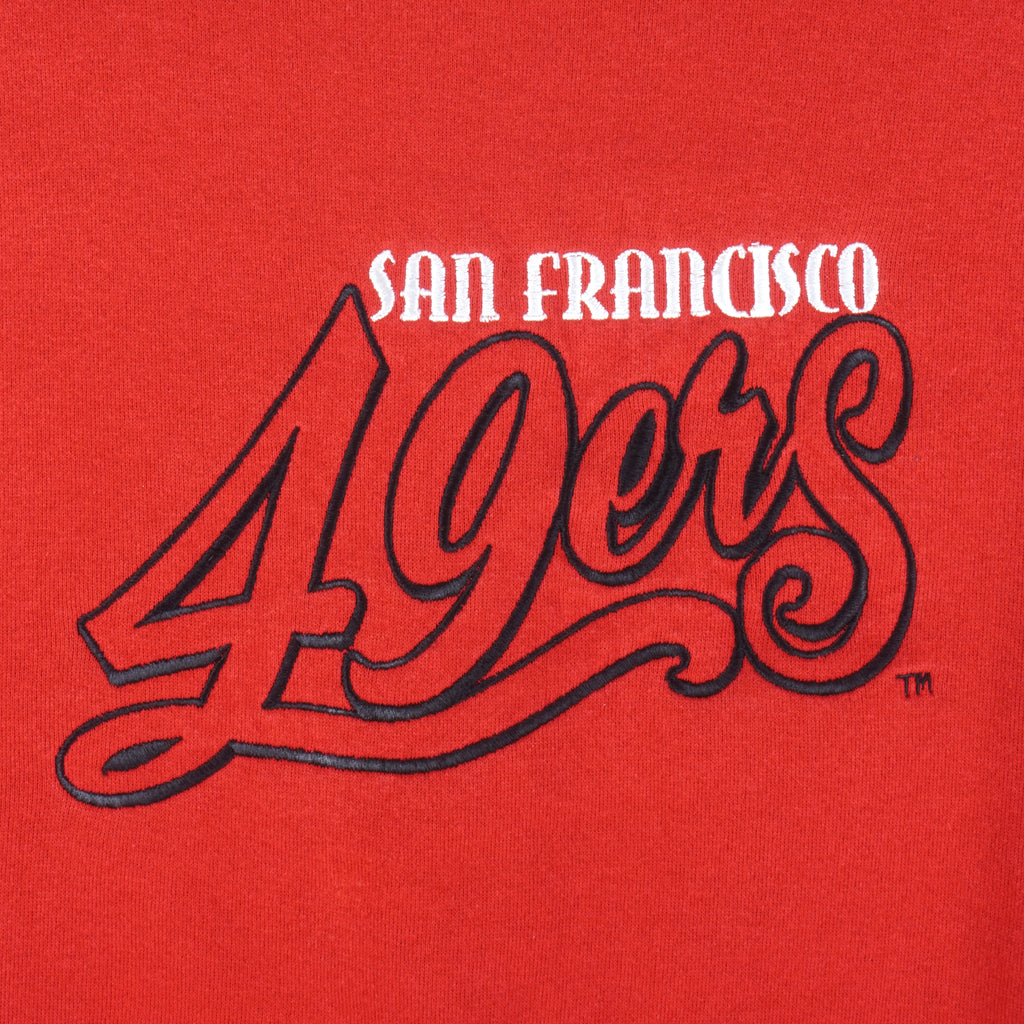 NFL (Nutmeg) - San Francisco 49ers Crew Neck Sweatshirt 1990s Large Vintage Retro Football