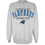 NFL (Lee) - Carolina Panthers Crew Neck Sweatshirt 1995 Large Vintage Retro Football 