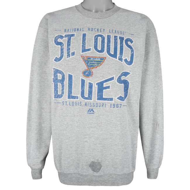 Vintage NHL (Lee) - St. Louis Blues Embroidered Crew Neck Sweatshirt 1990s  X-Large – Vintage Club Clothing