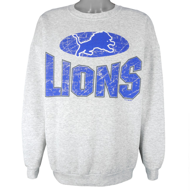 Vintage NFL (Logo Athletic) - Detroit Lions Embroidered Crew Neck