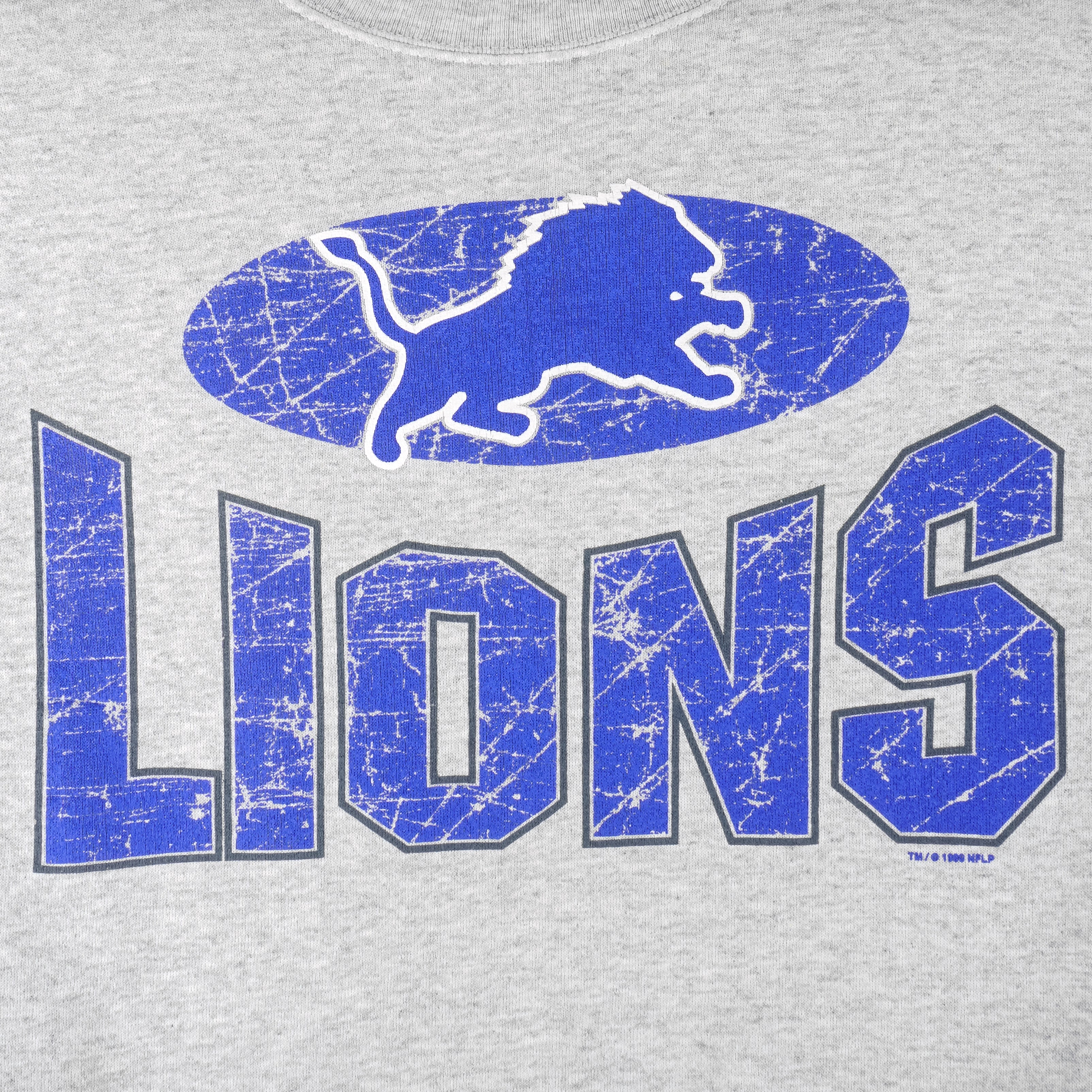 Vintage NFL (Logo Athletic) - Detroit Lions Embroidered Crew Neck