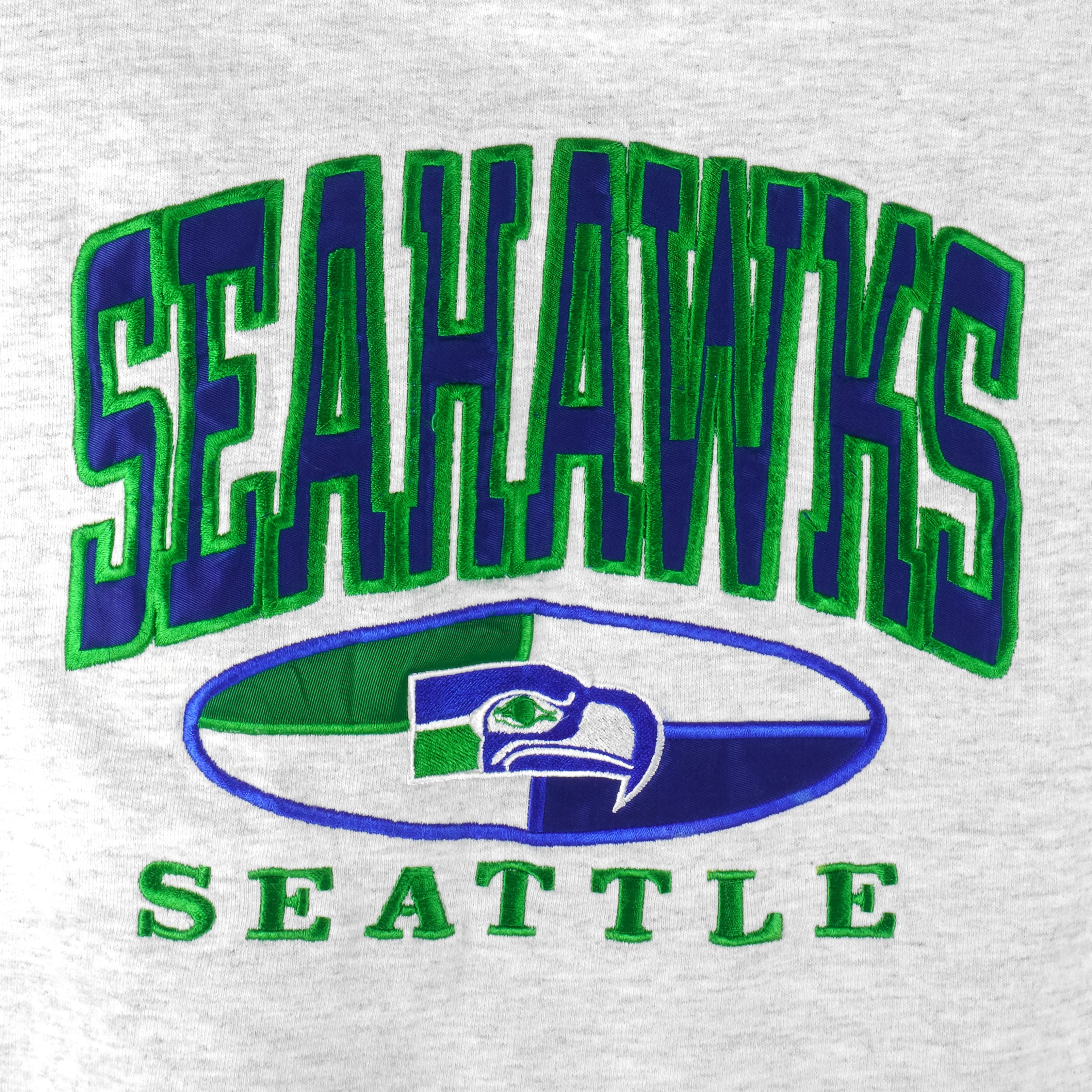 Vintage NFL (Legends) - Seattle Seahawks Embroidered Crew Neck Sweatshirt 1990s Large