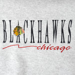 NHL (Logo 7) - Chicago Blackhawks Embroidered Sweatshirt 1990s X-Large Vintage Retro Hockey