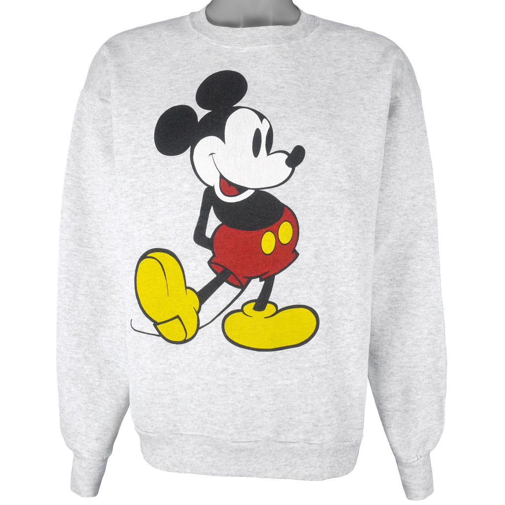 Disney - Mickey Mouse Crew Neck Sweatshirt 1990s X-Large Vintage Retro