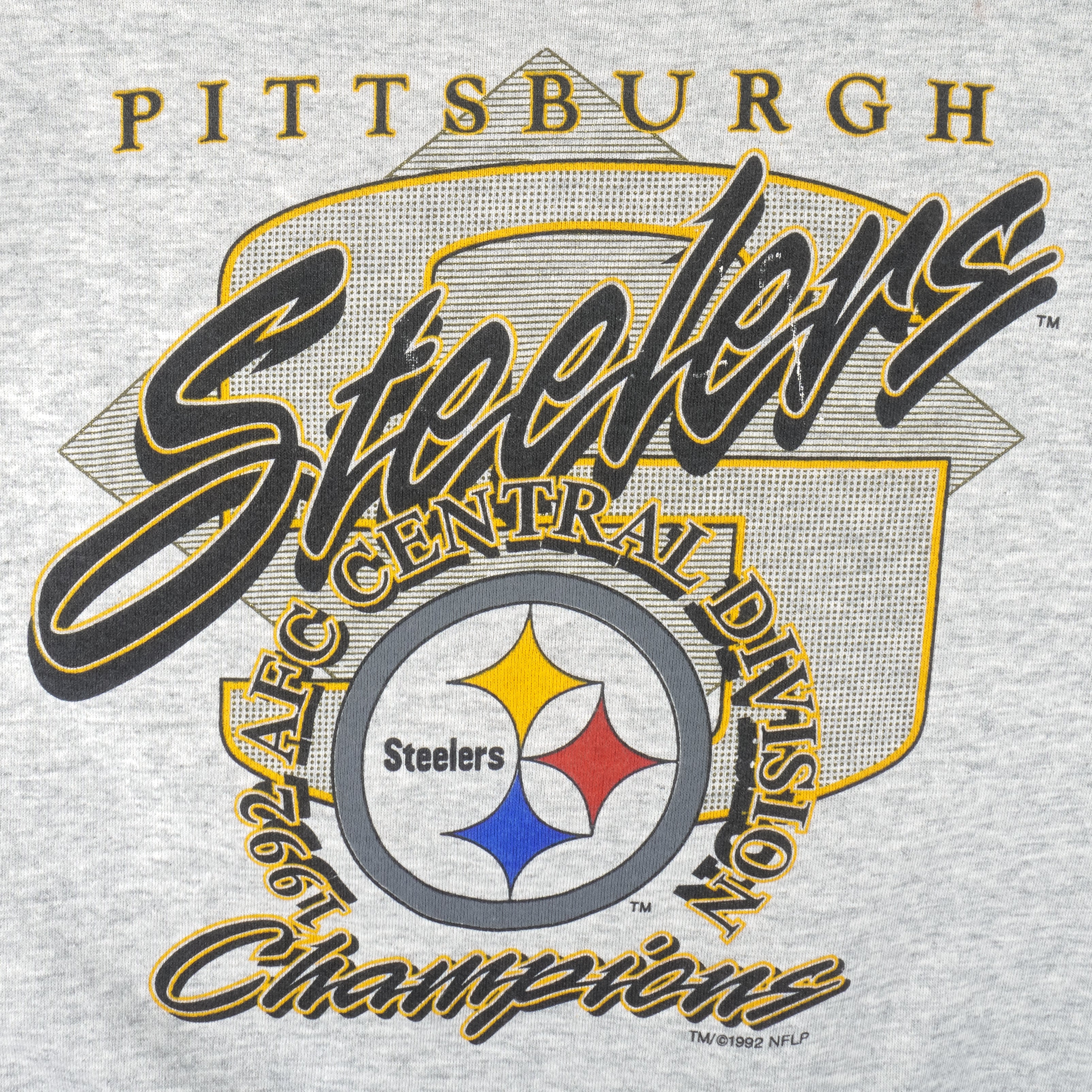 VINTAGE STEELERS EMBROIDERY SPELLOUT SWEATSHIRT MEDIUM