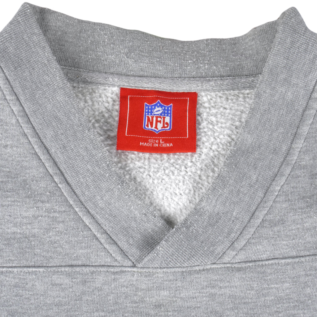 NFL - Tennessee Titans Embroidered V-Neck Sweatshirt 2000s Large Vintage Retro Football