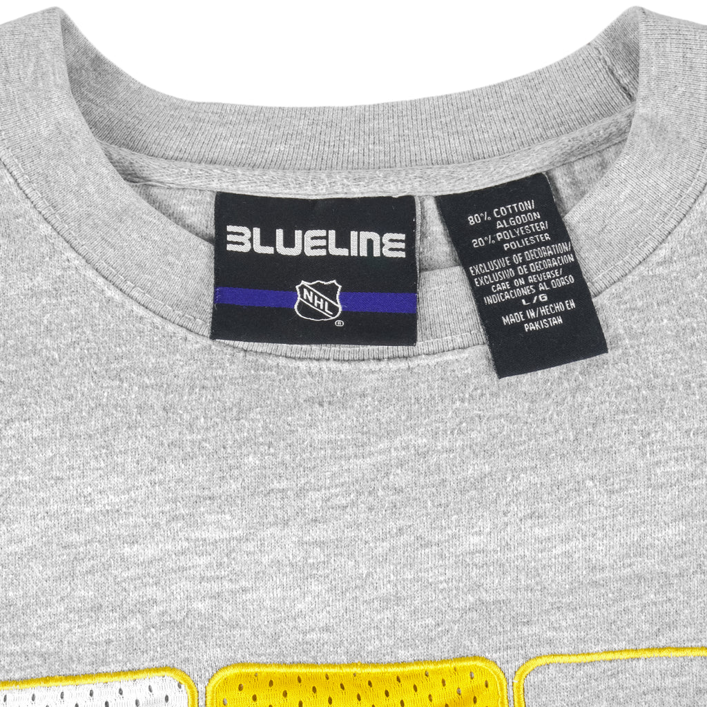 NHL (Blue Line) - St. Louis Blues Embroidered Crew Neck Sweatshirt 1990s Large Vintage Retro Hockey
