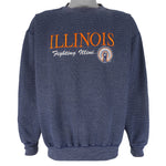 NCAA (Logo 7) - Fighting Illini Embroidered Crew Neck Sweatshirt 1990s X-Large Vintage Retro College