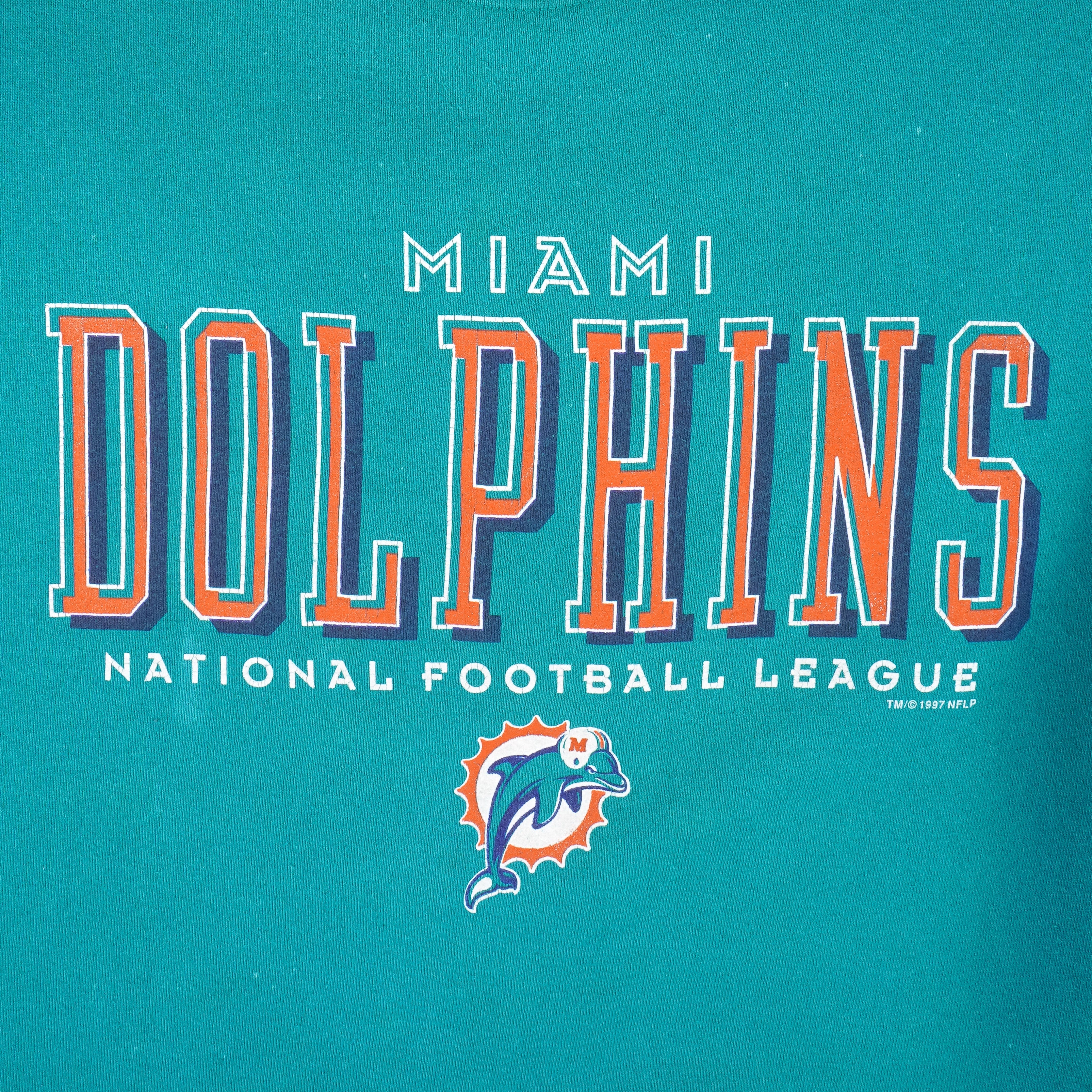 Vintage Miami Dolphins Sweater Extra Large Pullover Crewneck AOP Football  NFL