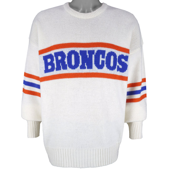 80s Denver Broncos Knit Cliff Engle Sweater - 5 Star Vintage