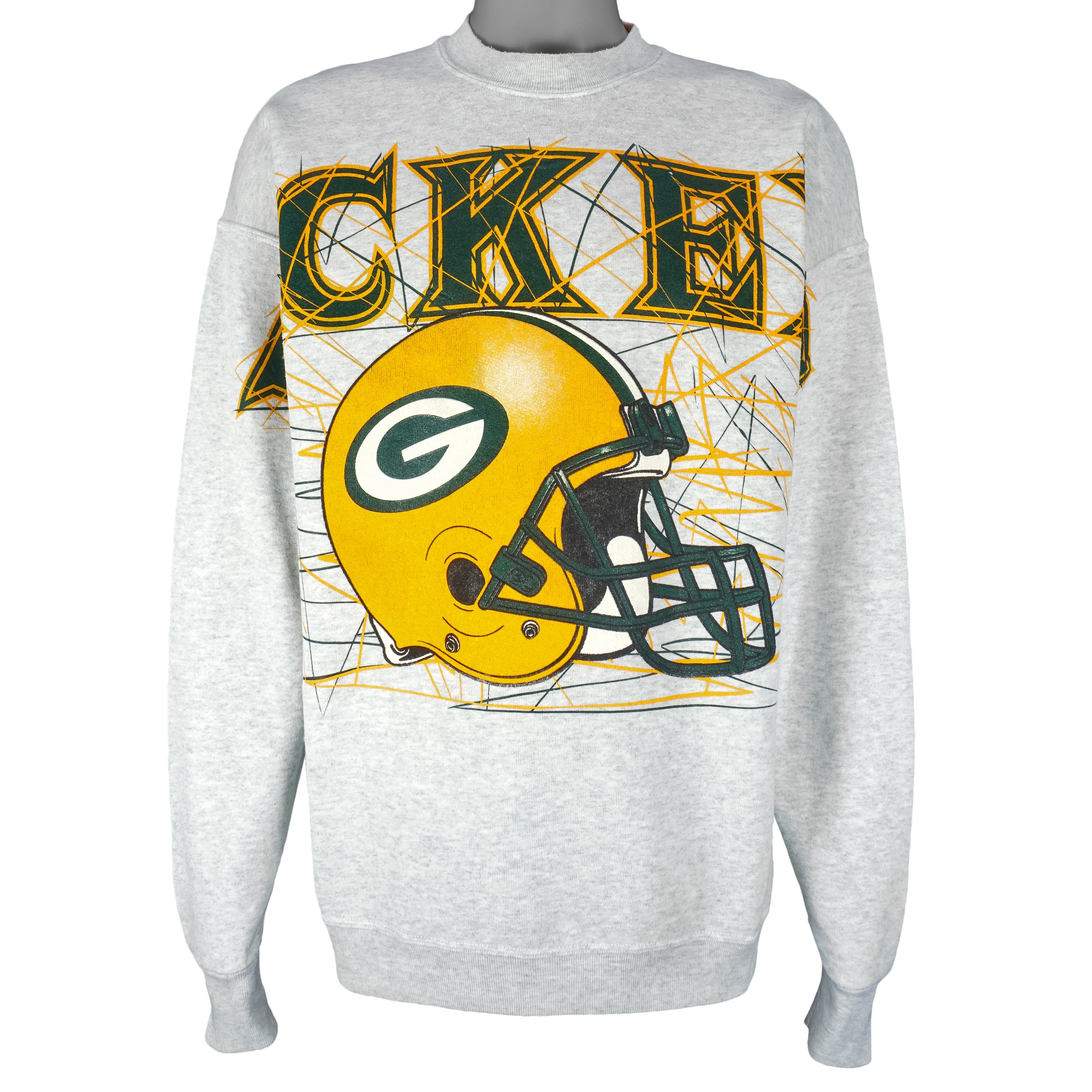 NFL Green Bay Packers Sleeve Spell Out Crewneck Sweatshirt - Medium