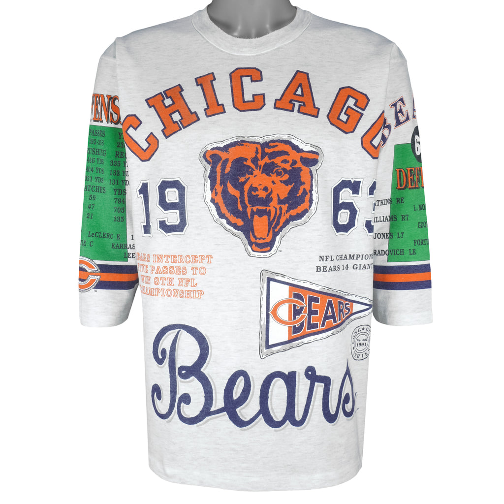 NFL (Long Gone) - Chicago Bears, 1963 World Champions Jersey 1991 Large Vintage Retro Football