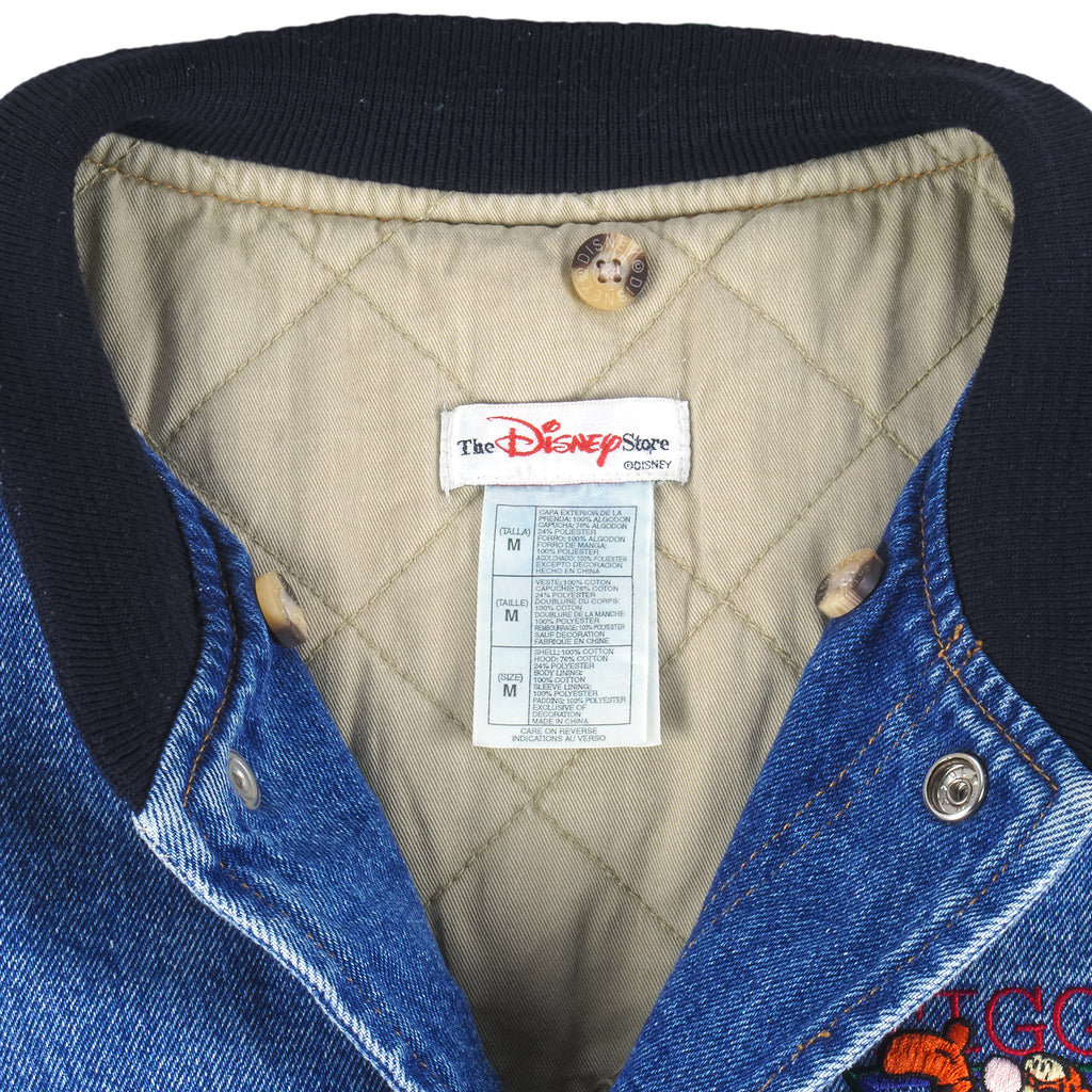 Disney Store Vintage Tigger Top Performer Denim Varsity deals Bomber Jacket Large