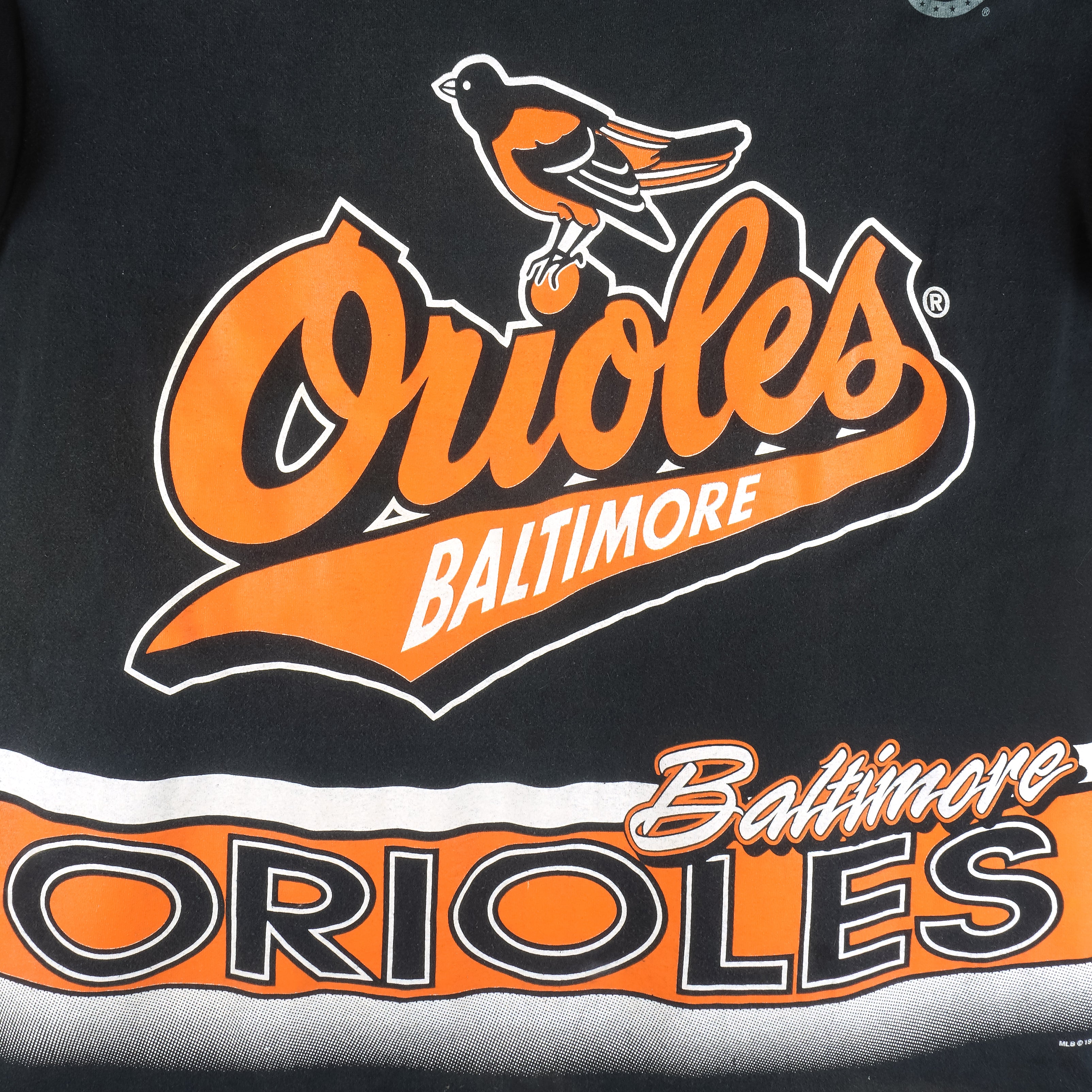 Baltimore Orioles Vintage 90's MLB Crewneck T-Shirt Orange / L