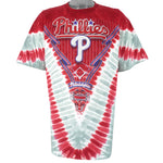 MLB (Liquid Blue) - Philadelphia Phillies Tie-Dye T-Shirt 1990s X-Large