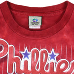 MLB (Liquid Blue) - Philadelphia Phillies Tie-Dye T-Shirt 1990s X-Large Vintage Retro Baseball