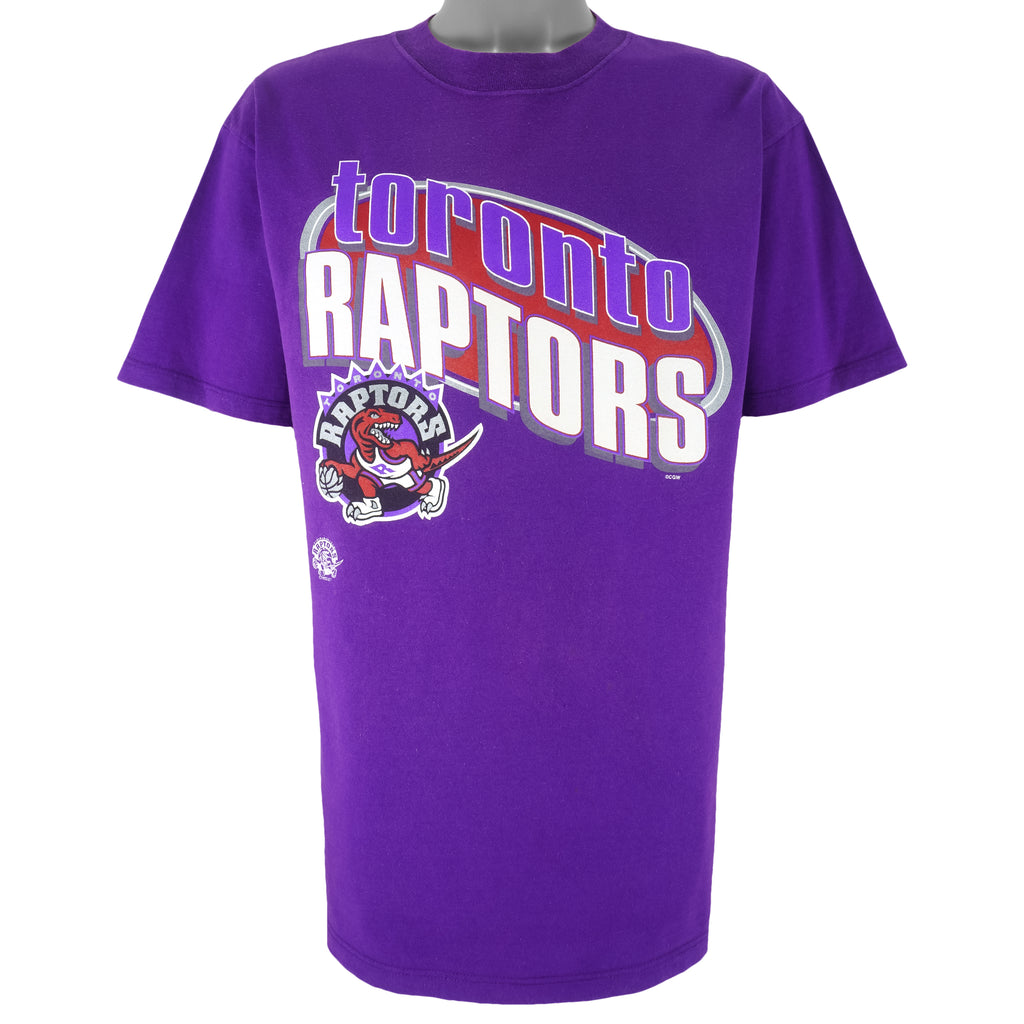 NBA (Wave) - Toronto Raptors T-Shirt 1990s Large Vintage Retro Basketball