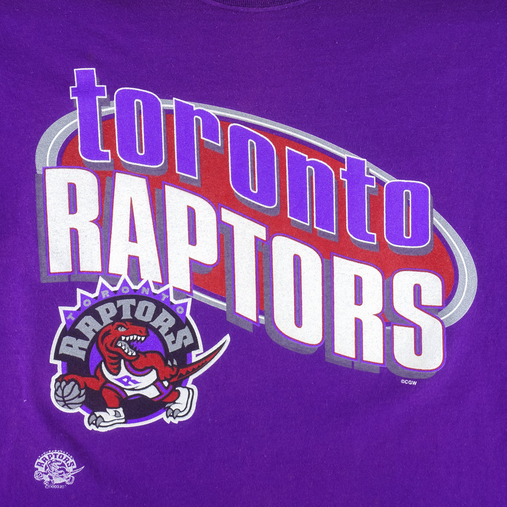 NBA (Wave) - Toronto Raptors T-Shirt 1990s Large Vintage Retro Basketball