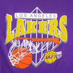 NBA (Locker Line) - Los Angeles Lakers Single Stitch T-Shirt 1990s Large Vintage Retro Basketball