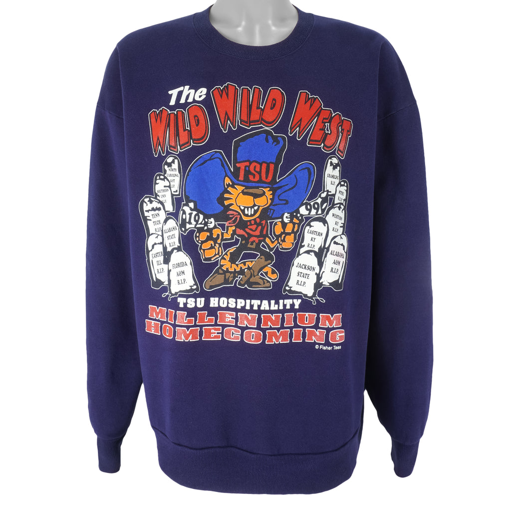 NCAA - TSU Millennium Homecoming Crew Neck Sweatshirt 1999 XX-Large Vintage Retro Football College