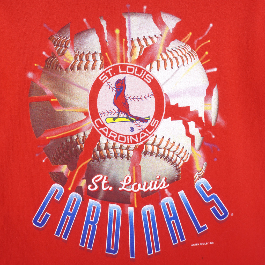 MLB (Artex) - St. Louis Cardinals Single Stitch T-Shirt 1996 X-Large Vintage Retro Baseball
