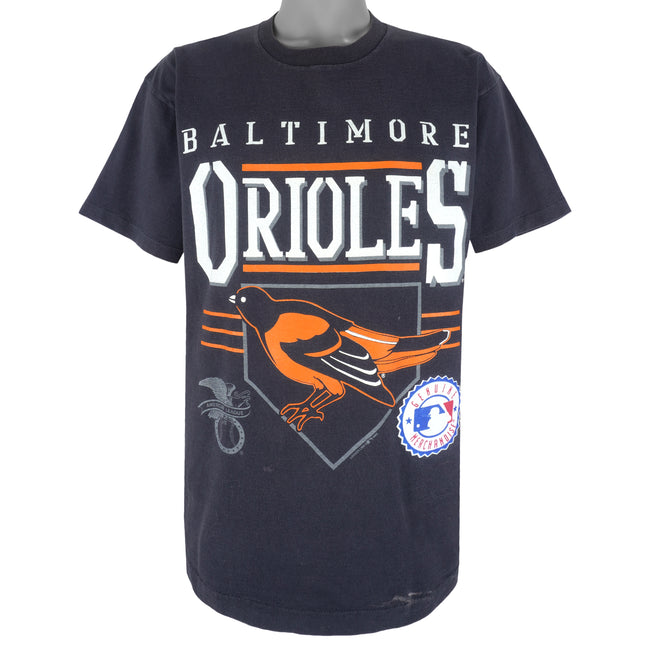 Vintage MLB (Competitor) - Baltimore Orioles Single Stitch Pin Stripes T- Shirt 1993 X-Large – Vintage Club Clothing