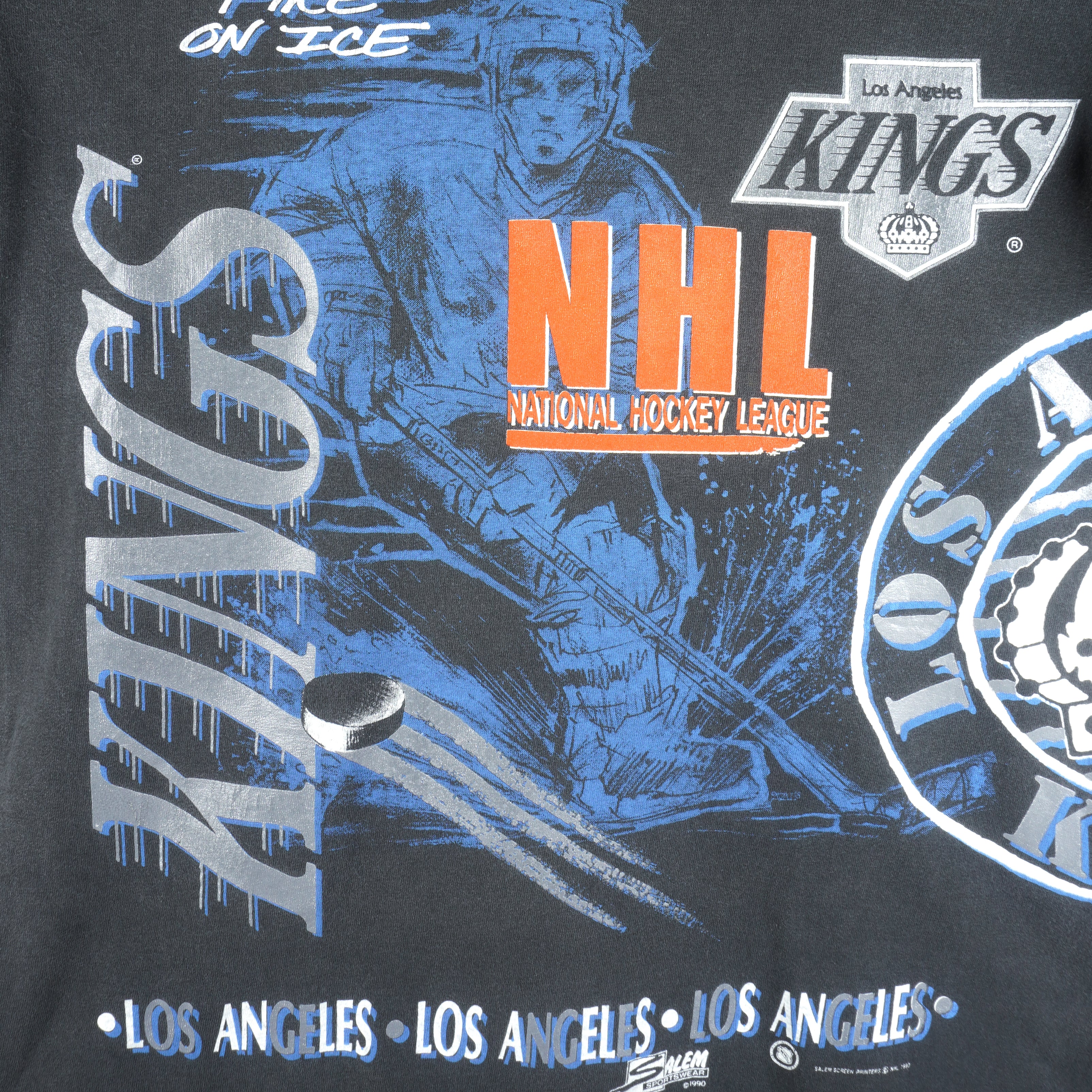 Vintage 90s La KINGS Hockey Jersey Nhl Starter T-shirt Large