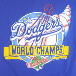 MLB (Trench) - LA Dodgers World Champs T-Shirt 1988 Large Vintage Retro Baseball