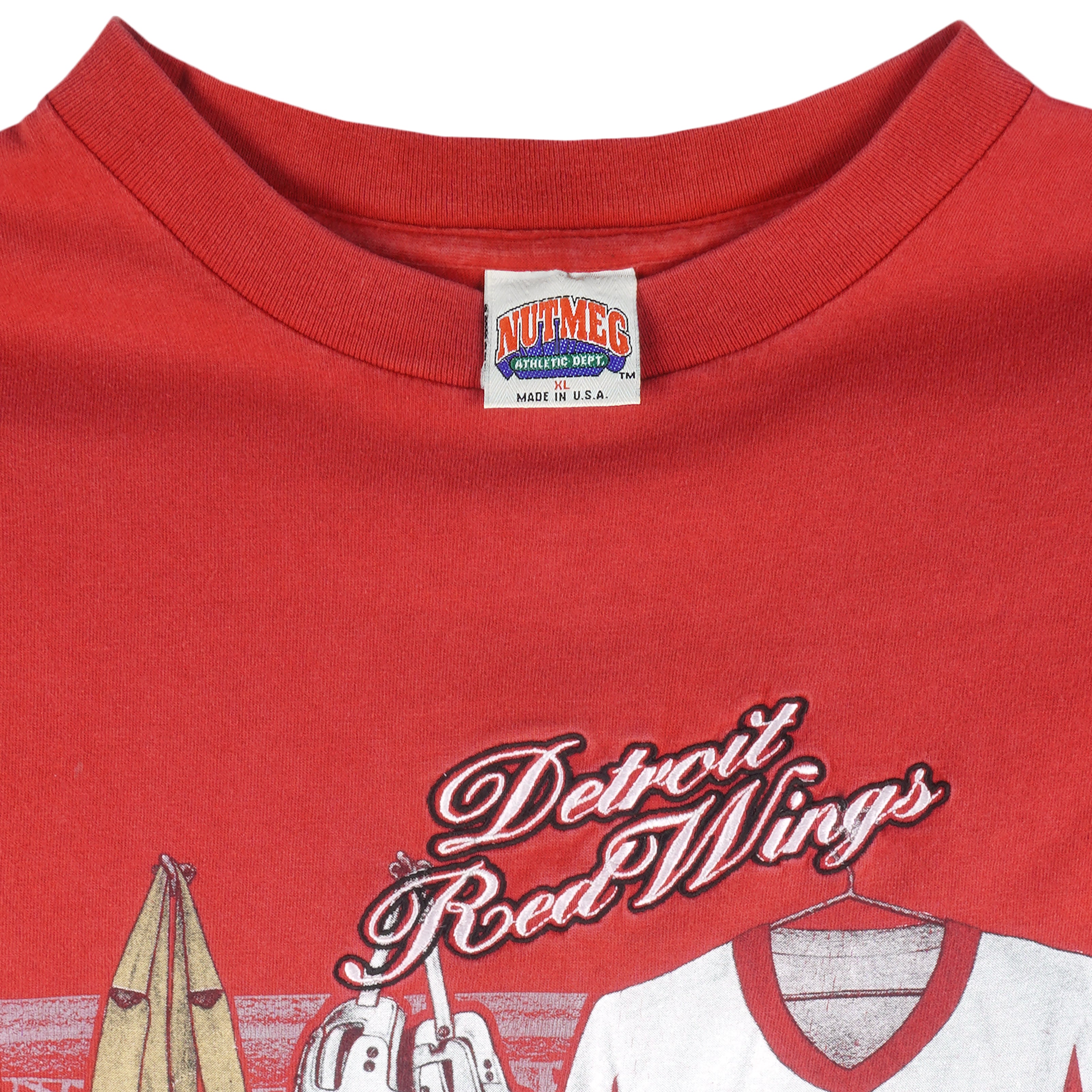 Vintage NHL (Nutmeg) - Detroit Red Wings Locker Room Single Stitch T-Shirt 1990s X-Large