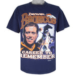 NFL (Sport Attack) - Denver Broncos John Elway Statistics Career to Remember T-Shirt 1999 Large