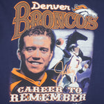 NFL - Denver Broncos John Elway Statistics T-Shirt 1999 Large Vintage Retro Football