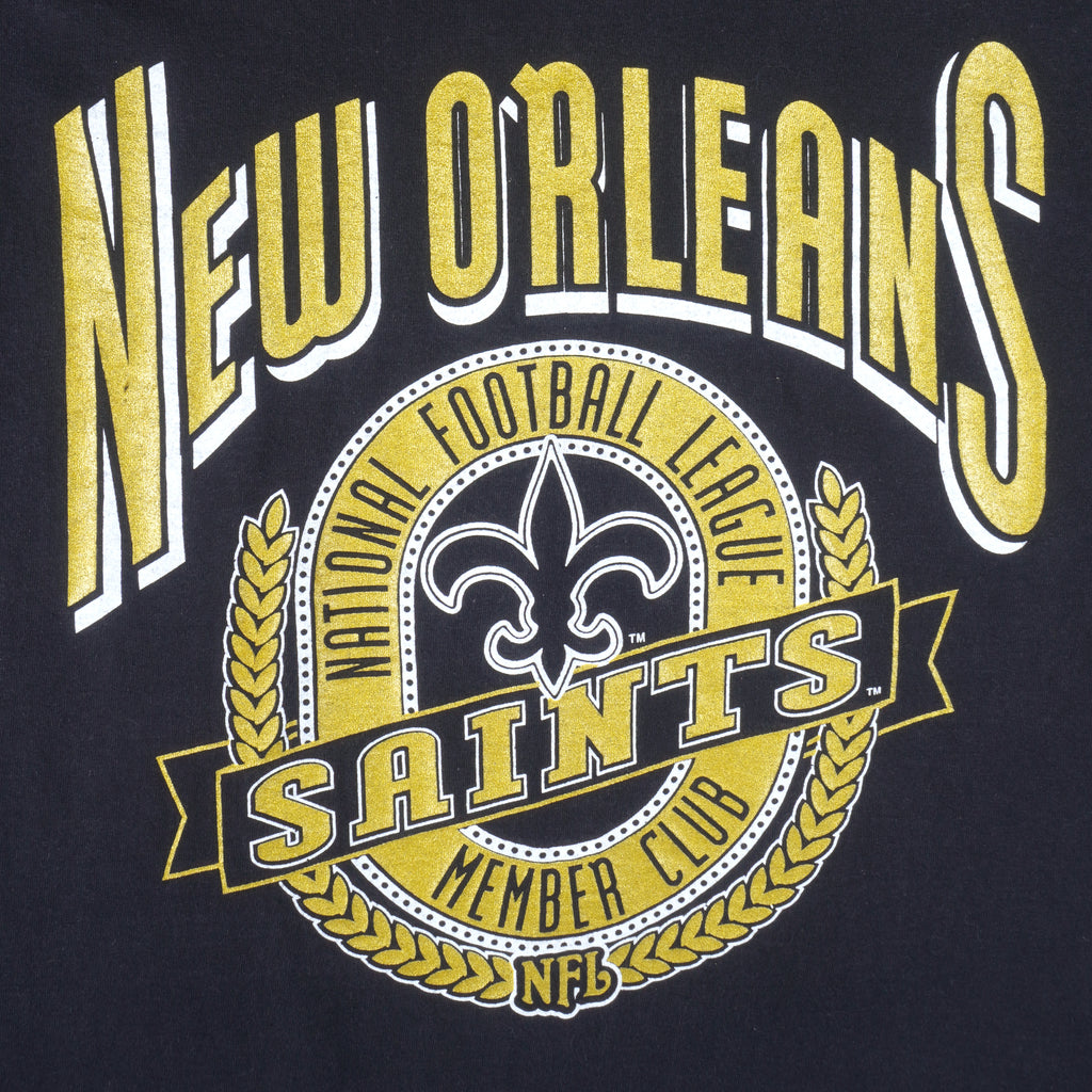 NFL - New Orleans Saints Spell-Out T-Shirt 1990s Large Vintage Retro Football