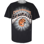 NFL (Warfield's) - Cincinnati Bengals Helmet Single Stitch T-Shirt 1995 X-Large Vintage Retro Football