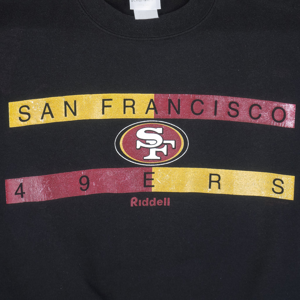 NFL (Riddell) - San Francisco 49ers Crew Neck Sweatshirt 1990s Medium Vintage Retro