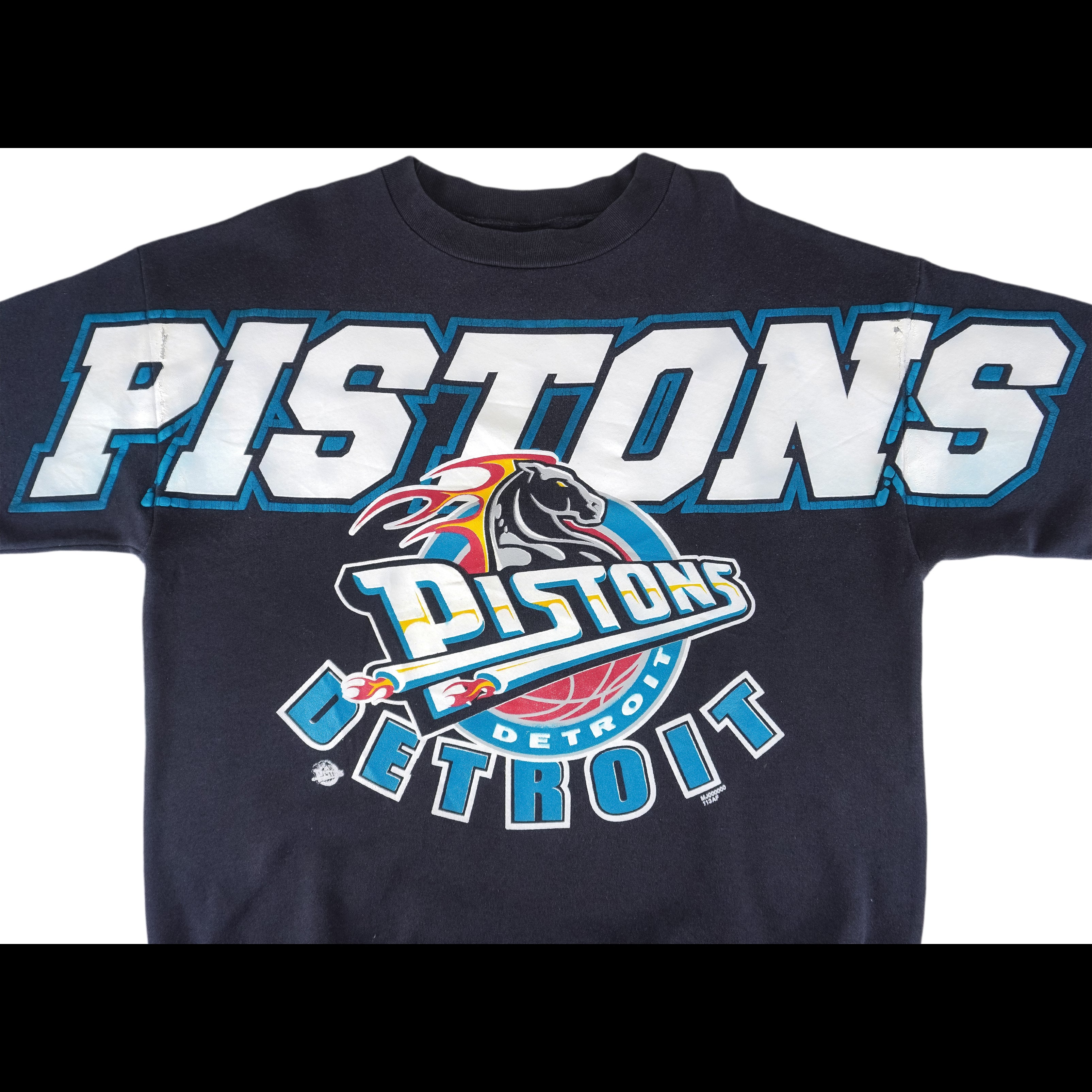 Vintage 80s Detroit Pistons Champion T-Shirt Large Deadstock NBA