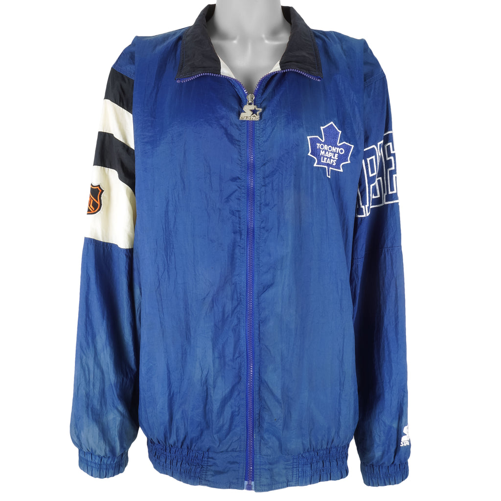 Starter - Toronto Maple Leafs Windbreaker 1990s X-Large Vintage Retro Hockey