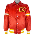 NHL (Shain Of Canada) - Calgary Flames Satin Jacket 1980s Medium Vintage Retro Hockey